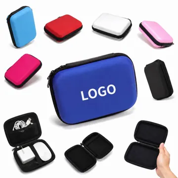 Mini Square EVA Cable Organizer Box for Earphones and Data