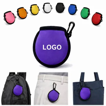 Portable Golf Ball Cleaning Pouch with Soft Inner Lining