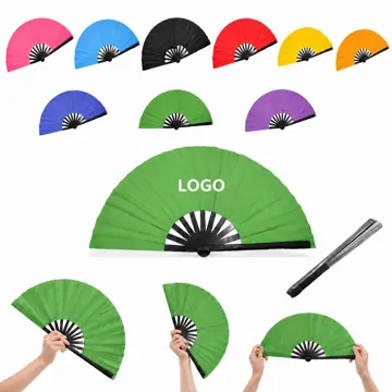 Folding Kung Fu Hand Fan, Lightweight Plastic Cooling Fan