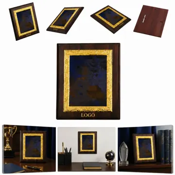 8x10 Blue Plate Wood Plaque with UV Imprint