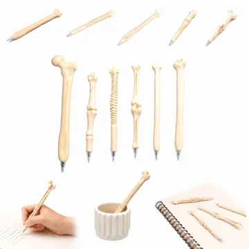 Bone-Shaped Ballpoint Pen, Click Retractable, Fun Writing