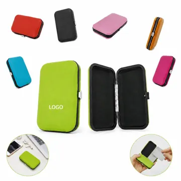 Portable Multi-Color Hard Shell Storage Case with Flip-Top