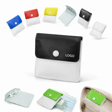 Multi-Functional Snap-Button Storage Pouch with Translucent