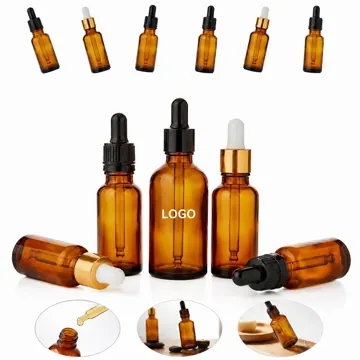 UV-Blocking Glass Dropper Bottles for Essential Oils, 2oz