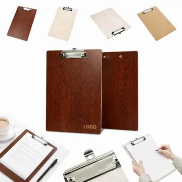 Smooth Wooden Clipboard with Sturdy Metal Clip for Writing