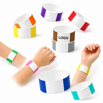 Waterproof Tyvek Wristbands with Anti-Counterfeit Pattern