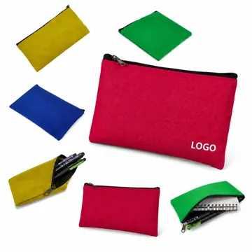 Canvas Pencil Case with Zipper, Durable Storage for Pens