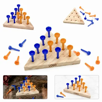 Natural Wood Triangle IQ Game - Brain Teaser Puzzle