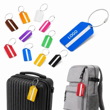 Engravable Aluminum Luggage Tag with ID Window for Travel