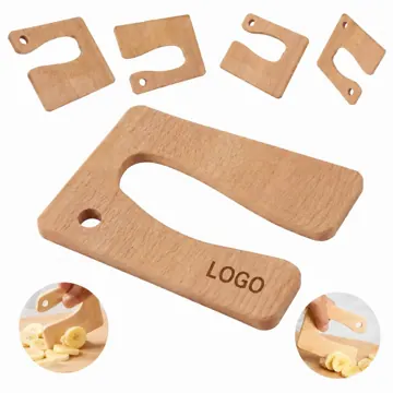 Kids Wooden Toy Knife Safe Pretend Play Cutting Tool