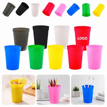 16 oz Disposable Sports Cup with Leakproof Lid for Cold