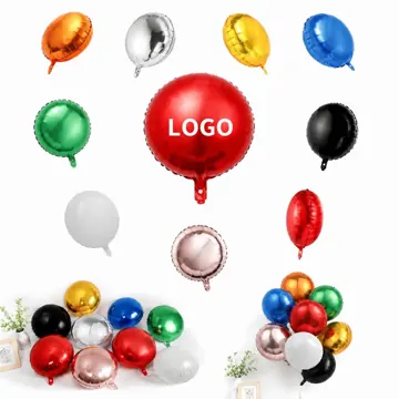 18in Round Foil Balloon, Customizable Metallic Party