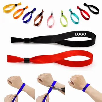 Eco-Friendly Locking Bead Satin Wristbands for Events