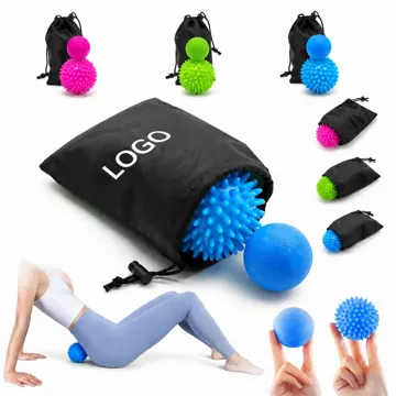 2-Piece Trigger Point Massage Ball Set with Travel Bag