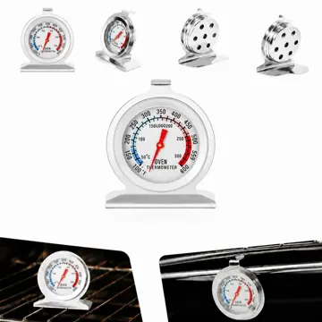 Stainless Steel Oven Thermometer with Easy-Read Dial