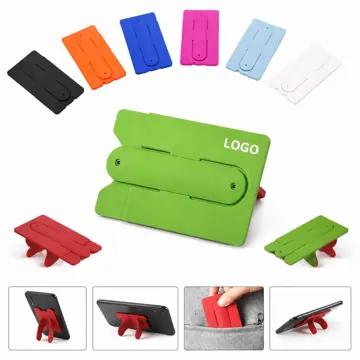 Silicone Kickstand Card Holder for Smartphones
