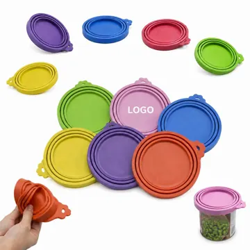 Reusable Silicone Pet Food Can Lids, Airtight Flexible Seal