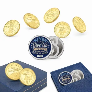 Custom 1.5" Zinc Alloy Challenge Coin, Double-Sided