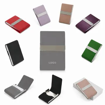 PU Leather Business Card Case with Multiple Slots