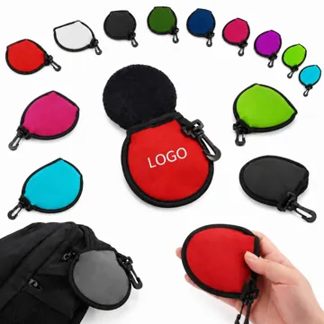 Portable Neoprene Golf Ball Cleaner Pouch with Clip