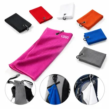Microfiber Golf Towel with Carabiner, Quick-Dry Lint-Free