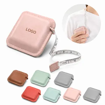 PU Leather Retractable Tape Measure Square Soft Grip
