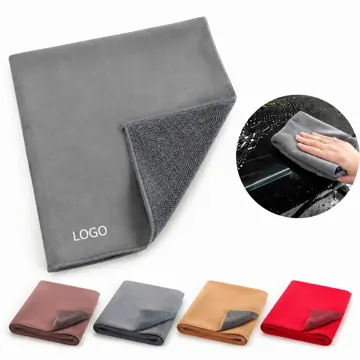 Double-Sided Suede Car Towel for Streak-Free Drying
