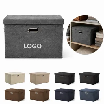 Foldable Storage Bins with Lids, Stackable Organizer