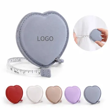 Heart PU Leather Tape Measure with Dual-Sided Inch and CM