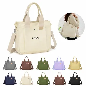 Durable Canvas Tote Bag with Adjustable Shoulder Strap