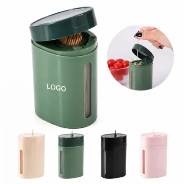 Push-Release Toothpick Case with Hygienic One-Press