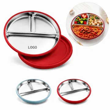 Suction Divided Plate for Toddlers, Non-Slip Baby Feeding