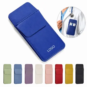 Nurse PU Leather Pen Pouch Holder with 2 Pockets