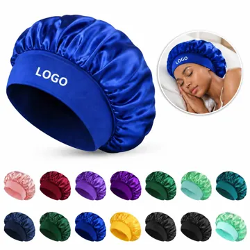 Adjustable Satin Sleep Bonnet for Hair Protection and Shower