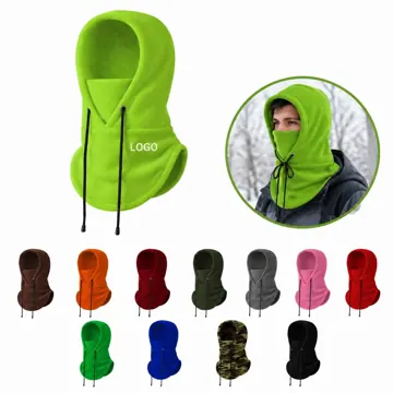 Windproof Thermal Drawstring Balaclava Face Mask for Winter