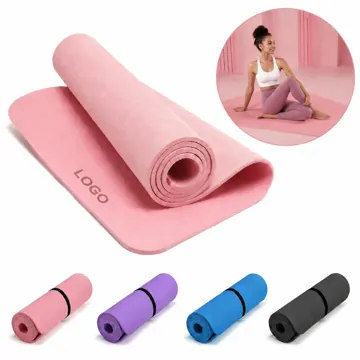 10mm NBR Yoga Mat with Non-Slip Surface and Carry Bag