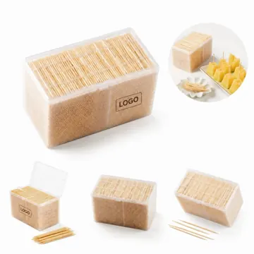 Disposable Double-Ended Toothpick Holder with Fine Tips