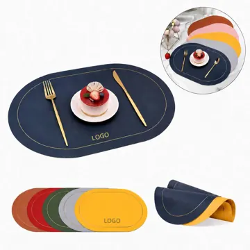PU Leather Heat-Resistant Double-Side Placemat for Table