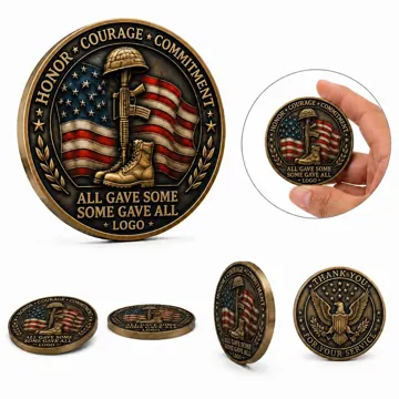 Zinc Alloy Commemorative Challenge Coin with Custom Emblem