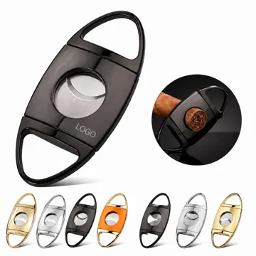 Portable Zinc Alloy Cigar Cutter with Stainless Steel Blade