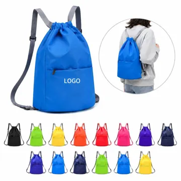 Multicolor Drawstring Backpack Lightweight Everyday Carry