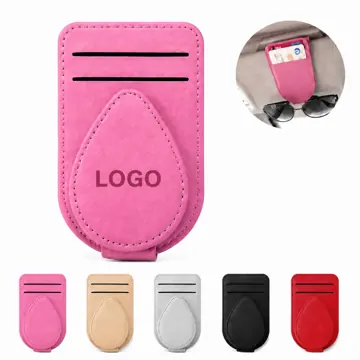 PU Sunglass & Card Visor Holder with Secure Multi-Slot