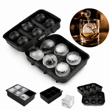 Flexible Silicone Ice Cube Trays, Set of 2, Easy Release