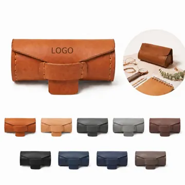 Soft Leather Stamp Lipstick Storage Case with Secure Closure