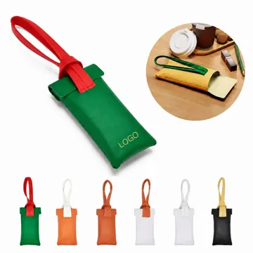 PU Leather Drawstring Sunglasses Pouch with Soft Lining