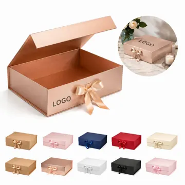 Magnetic Collapsible Gift Box, A4 Square, 13x13x3.13 Inches