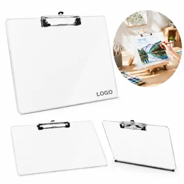 Clear PVC Clipboard, Horizontal Letter Size, Transparent
