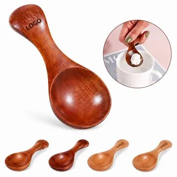 Natural Wood Mini Ice Cream Spoon with Wide Scoop