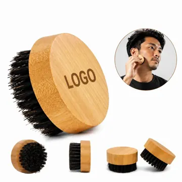 Natural Bamboo Beard Brush for Men, Wooden Grooming Tool
