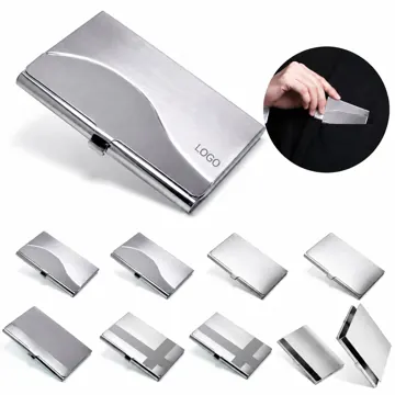 Slim Stainless Steel Card Holder, Scratch-Resistant